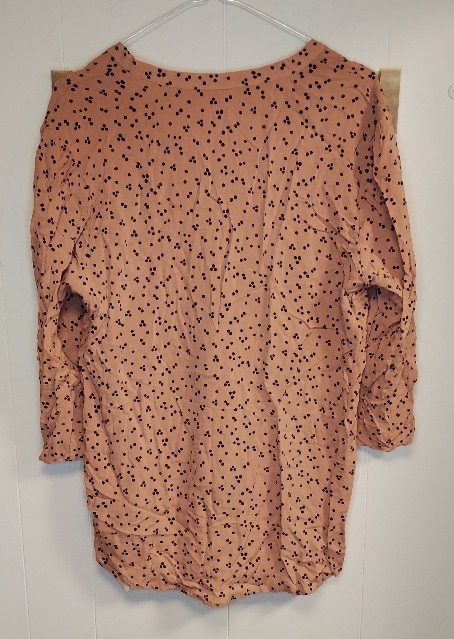 Blusa Donna Missun Rosa Pois Neri Taglia XL