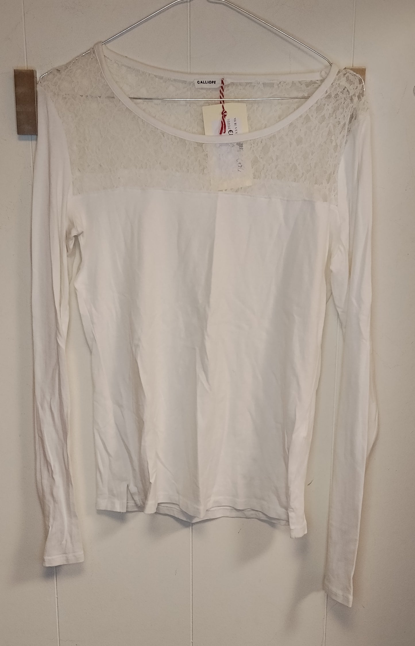 Maglia Donna Calliope Bianca con Pizzo Taglia L