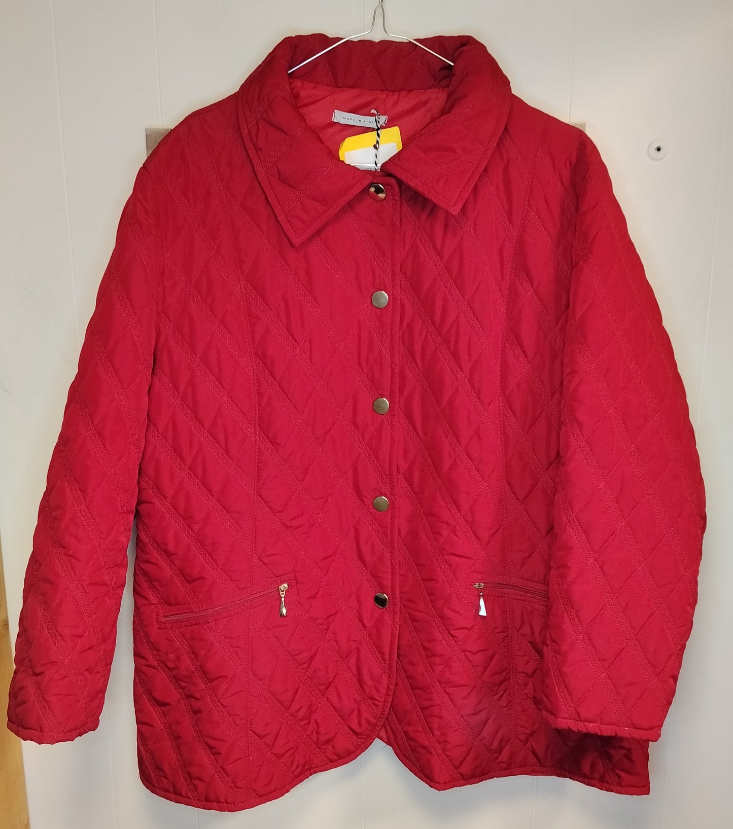 Giacca Donna Trapuntata Rossa Taglia XL Giubbotto Leggero Mezza Stagione