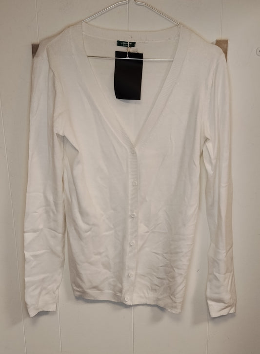 Cardigan La Redoute Bianco Donna Taglia M Maglia Leggera con Bottoni