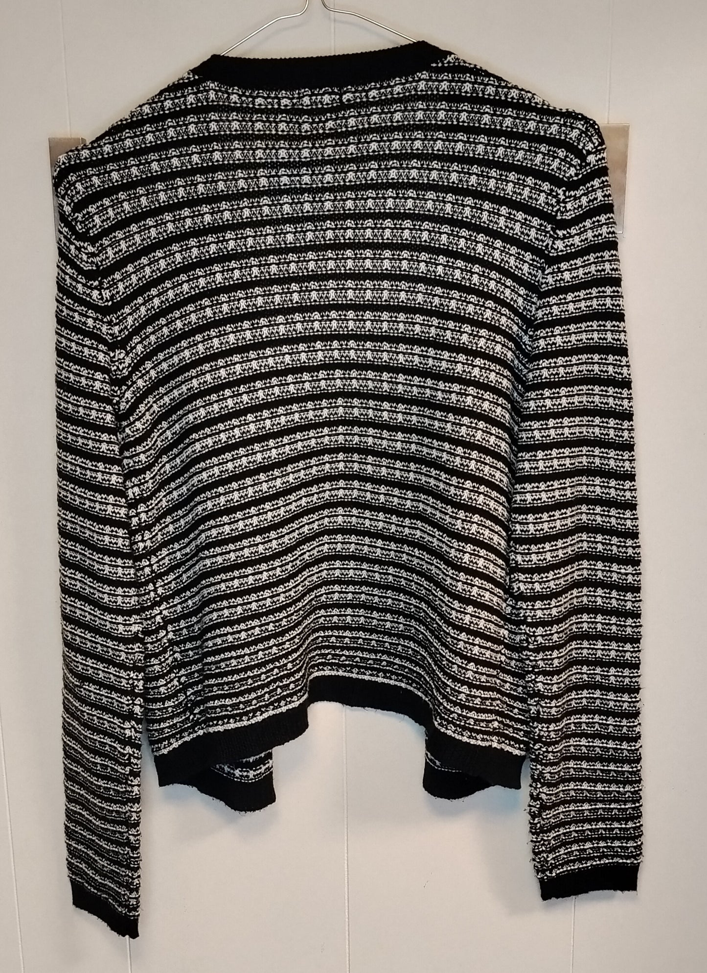 Cardigan OVS Nero Bianco Donna Taglia S Maglia Aperta Fantasia