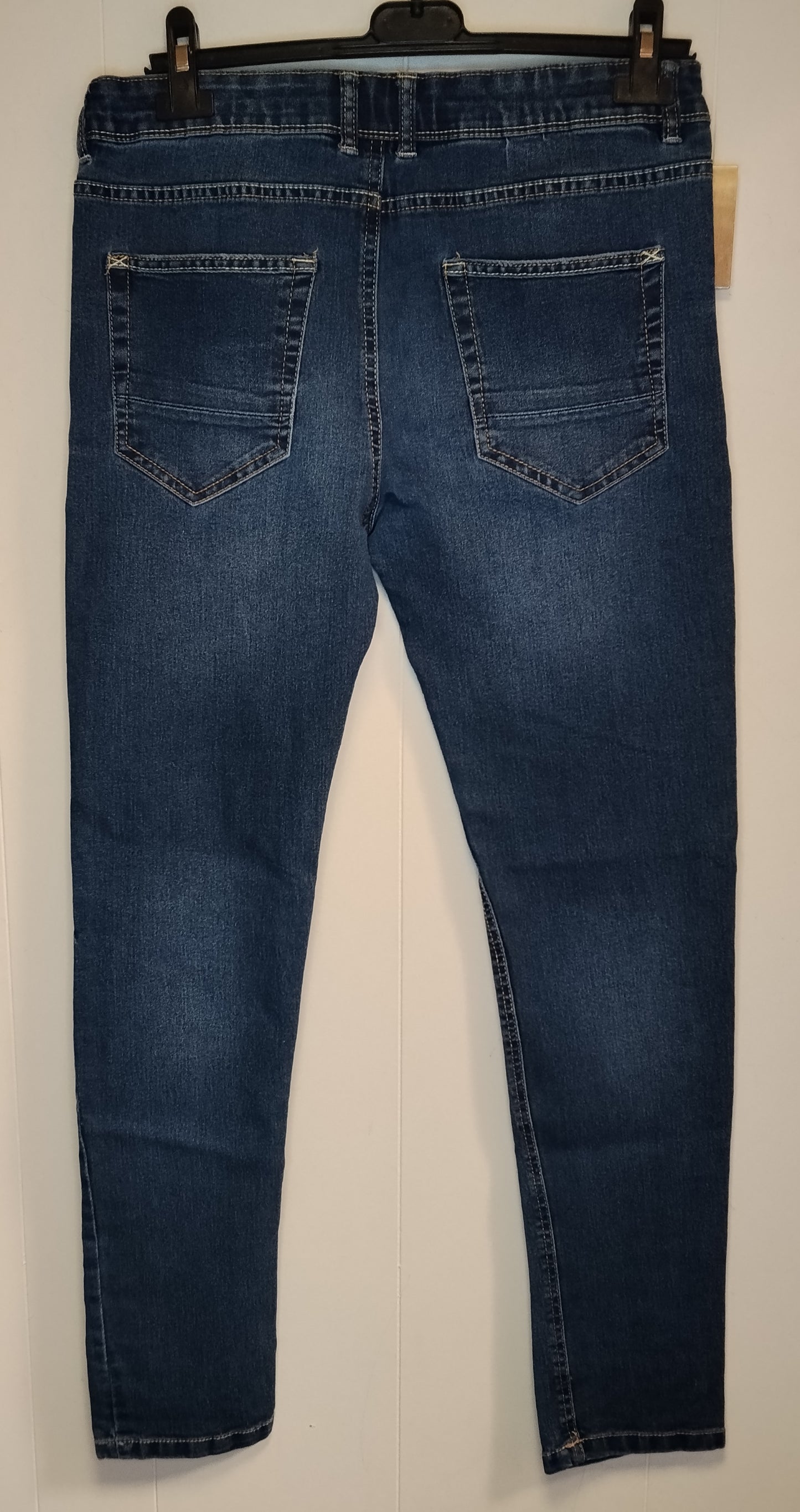 Jeans Ragazzo Straight Denim Blu Taglia 14 Anni 170 cm Slim Fit Casual Usati Ottime Condizioni