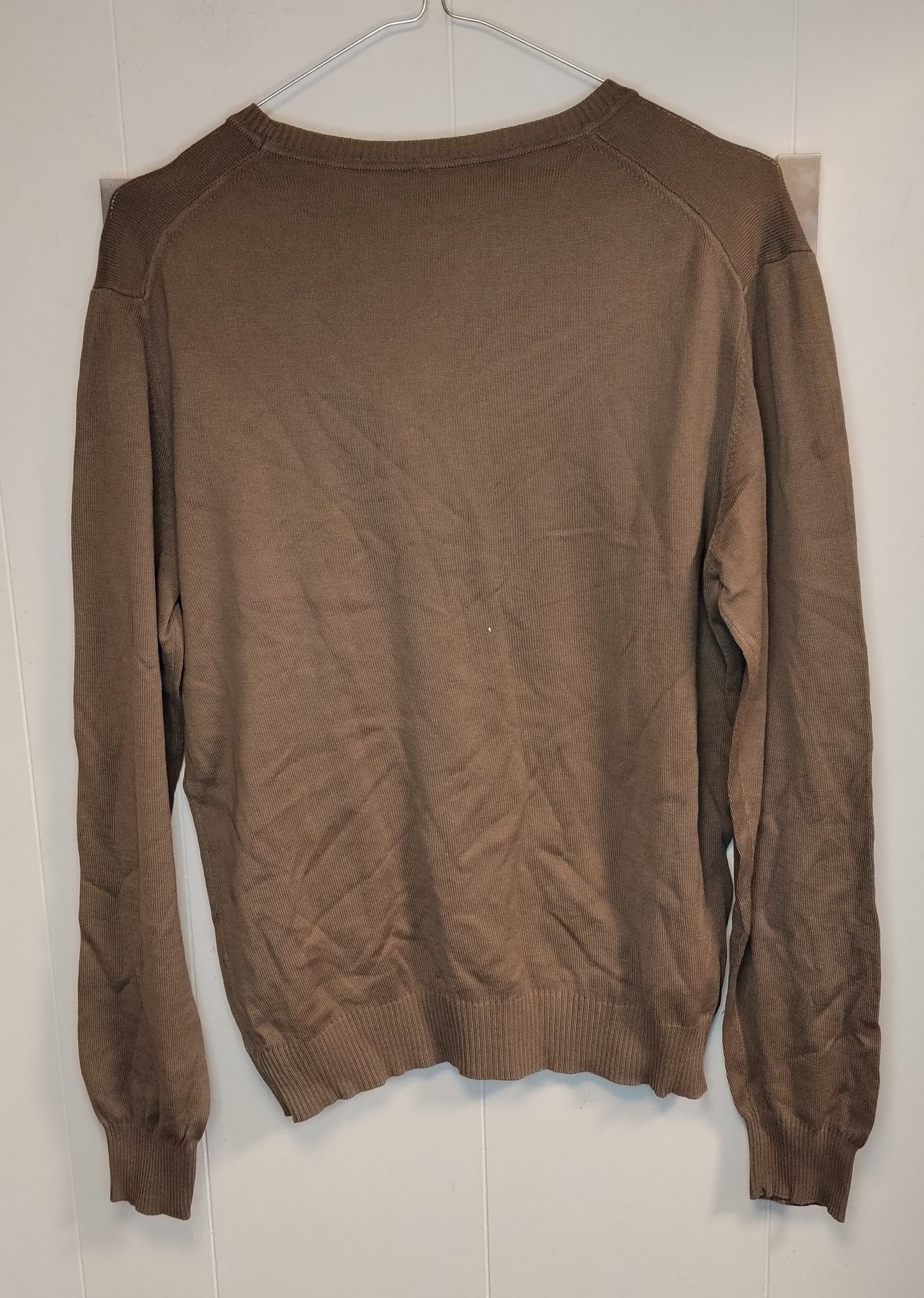 Maglione Donna Benetton Marrone Taglia S Girocollo Basic Cotone Casual Elegante