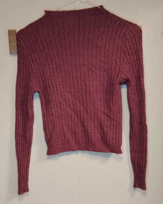 Maglioncino Donna Bordeaux A Coste Taglia XS Pittarello Casual