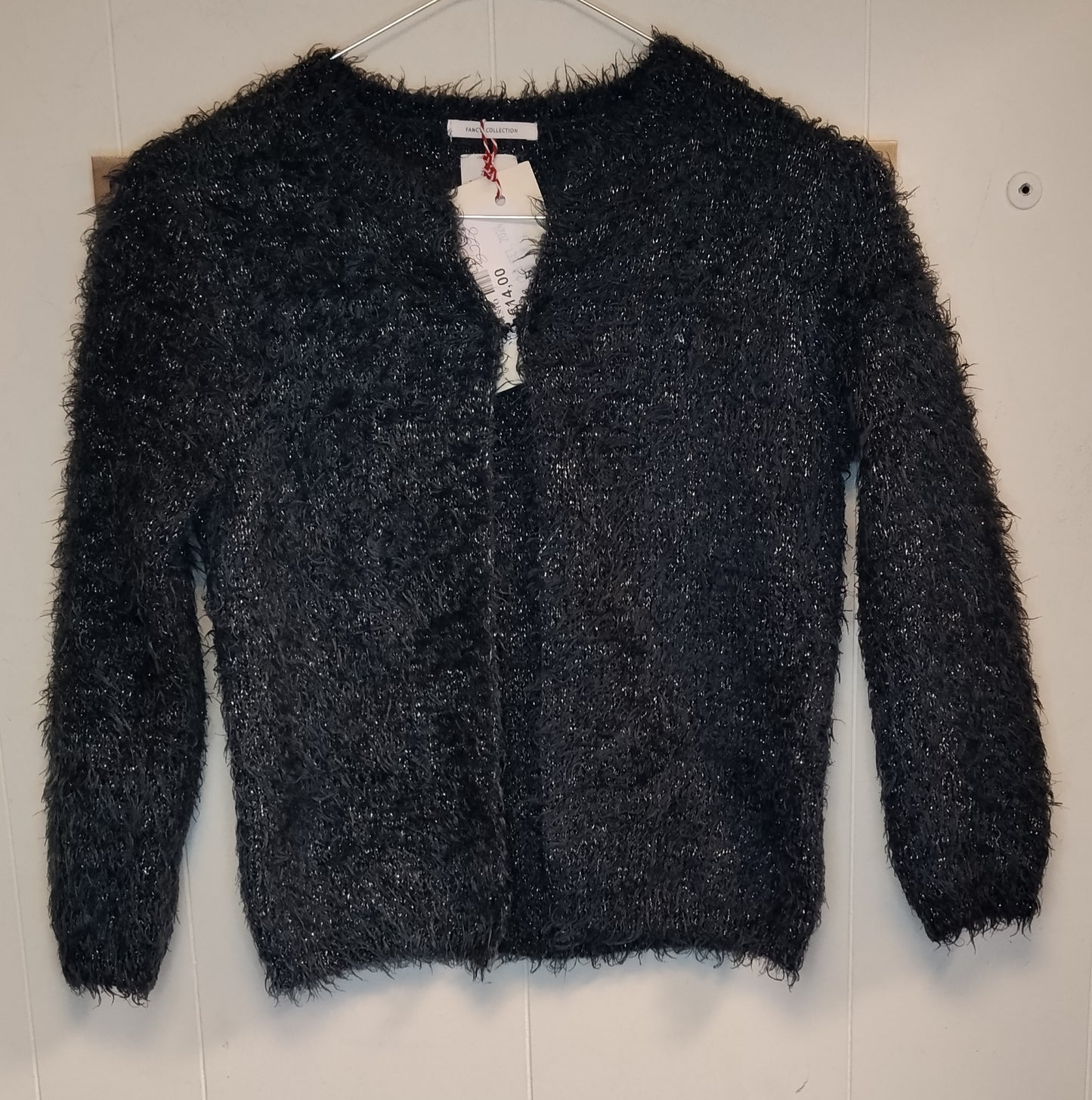 Cardigan Zara Bambina Nero Peluche 8-10 Anni 128 cm