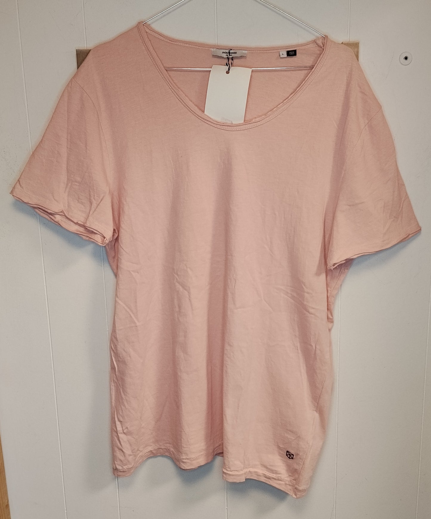 T-shirt Uomo Jack & Jones Rosa Chiaro Taglia L Basic Casual Cotone