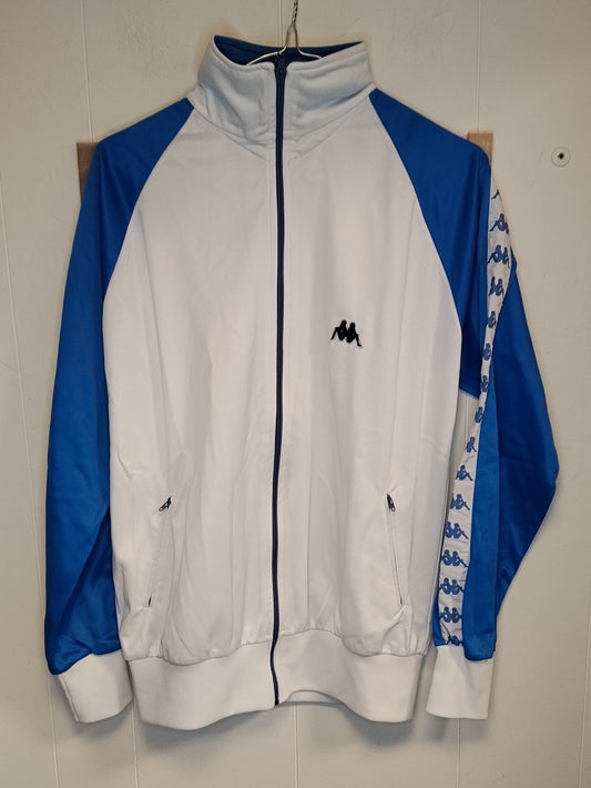 Felpa Kappa Uomo Track Jacket Bianca Blu Taglia S Zip Sportiva