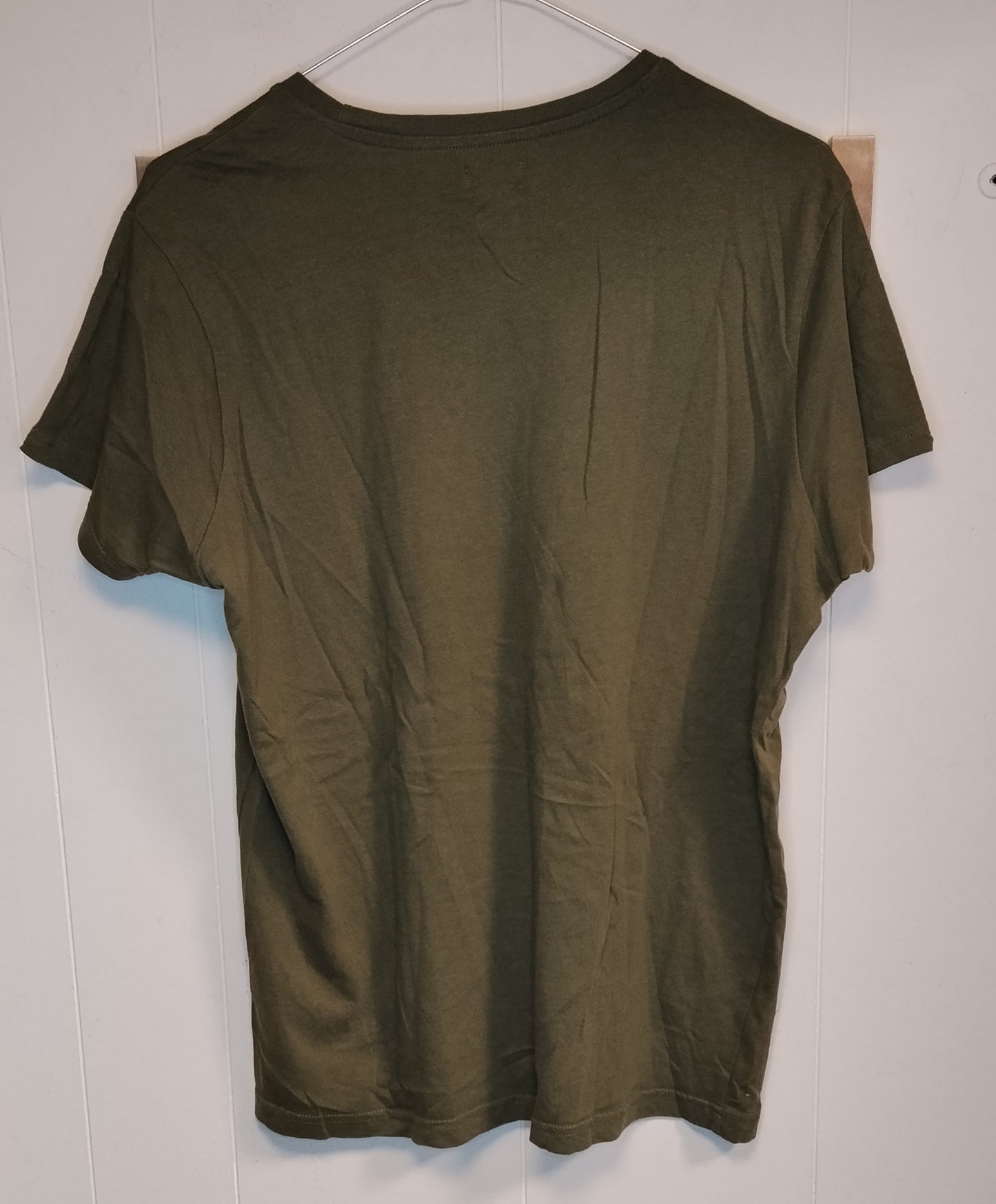 T-shirt Avirex Uomo Taglia M Verde Militare Logo Frontale Casual Streetwear