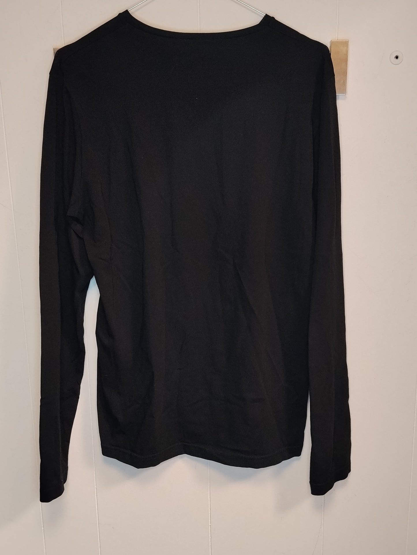 Maglia Angel Devil Uomo Taglia L Nera Manica Lunga Stampa Logo Grande Casual