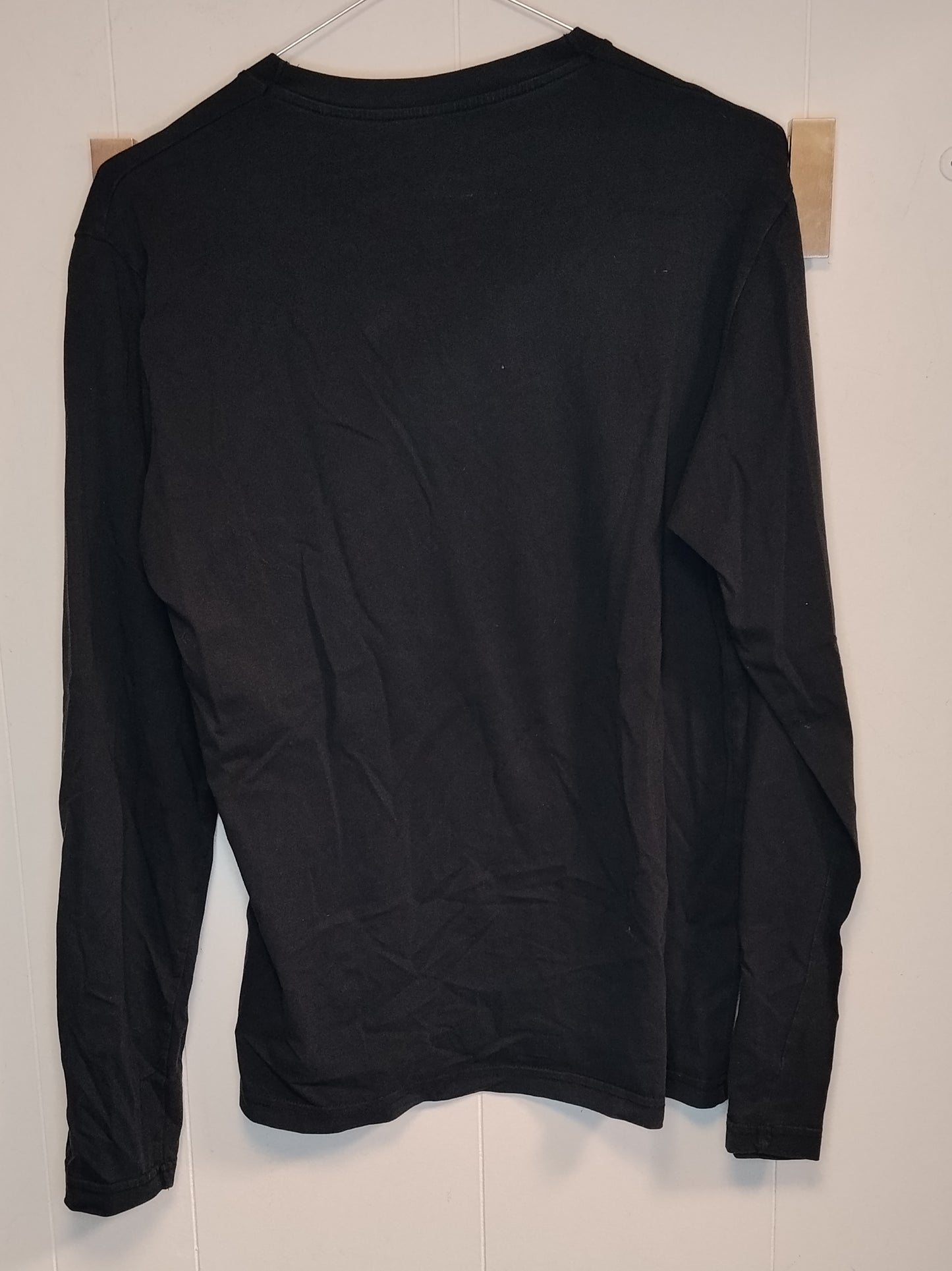Maglia Rifle Uomo Taglia M Nera Manica Lunga Logo Frontale Casual Basic