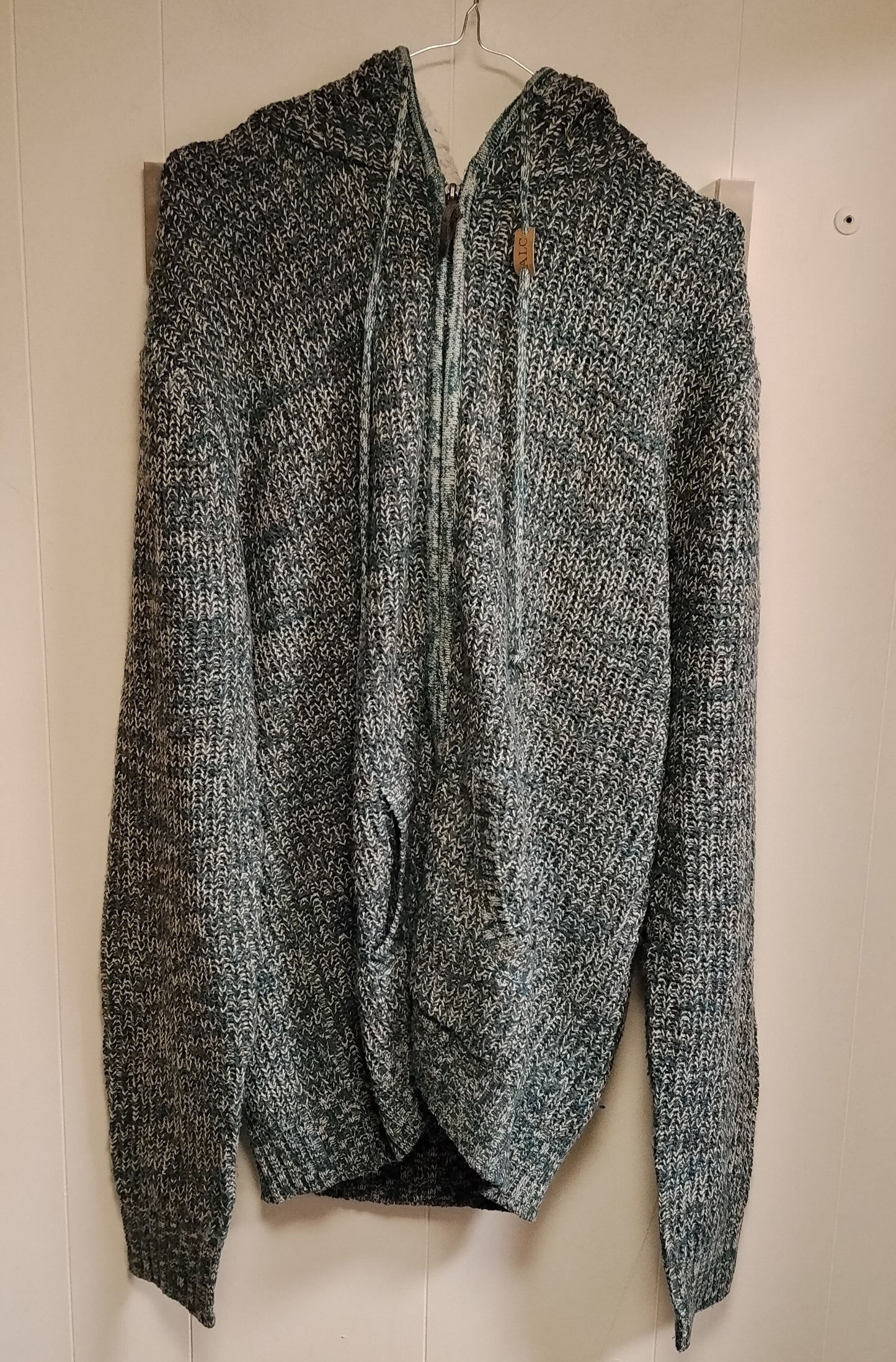 Cardigan Uomo Alcott Taglia XXL Verde Melange Con Cappuccio Casual