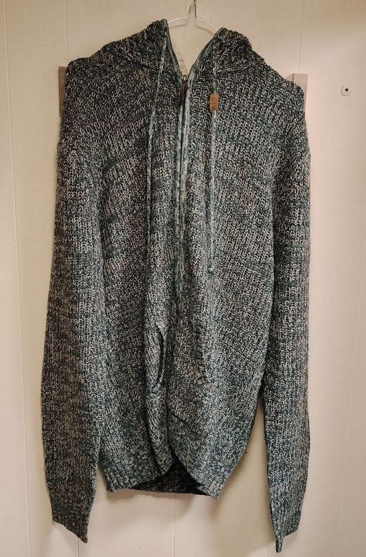 Cardigan Uomo Alcott Taglia XXL Verde Melange Con Cappuccio Casual