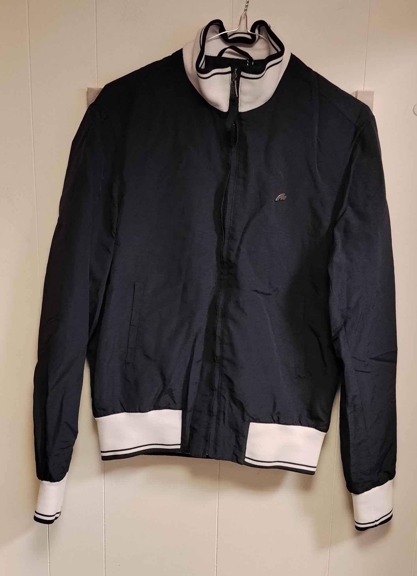 Giacca Uomo Matt Davis Taglia M Blu Bomber Leggero Zip Casual