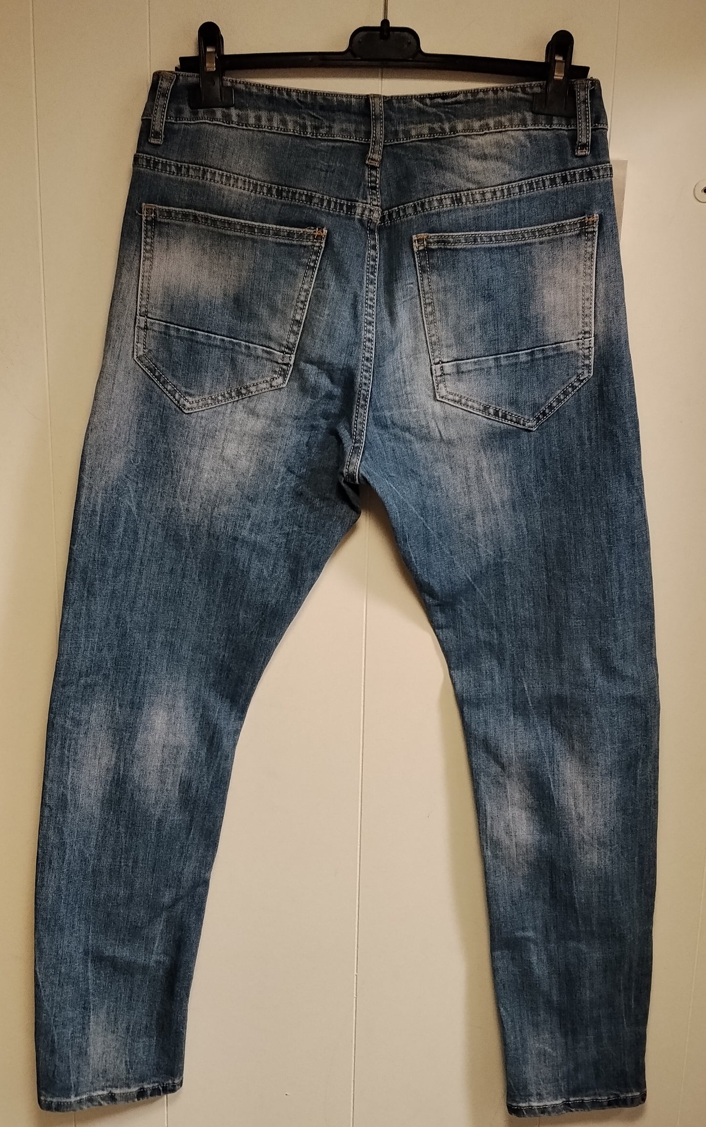 Jeans Uomo X-Three Taglia 46 Denim Strappato Slim Fit
