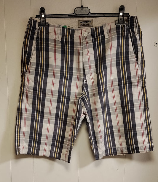 Bermuda Uomo 40WEFT Taglia 48 Fantasia Check Cotone Estivi