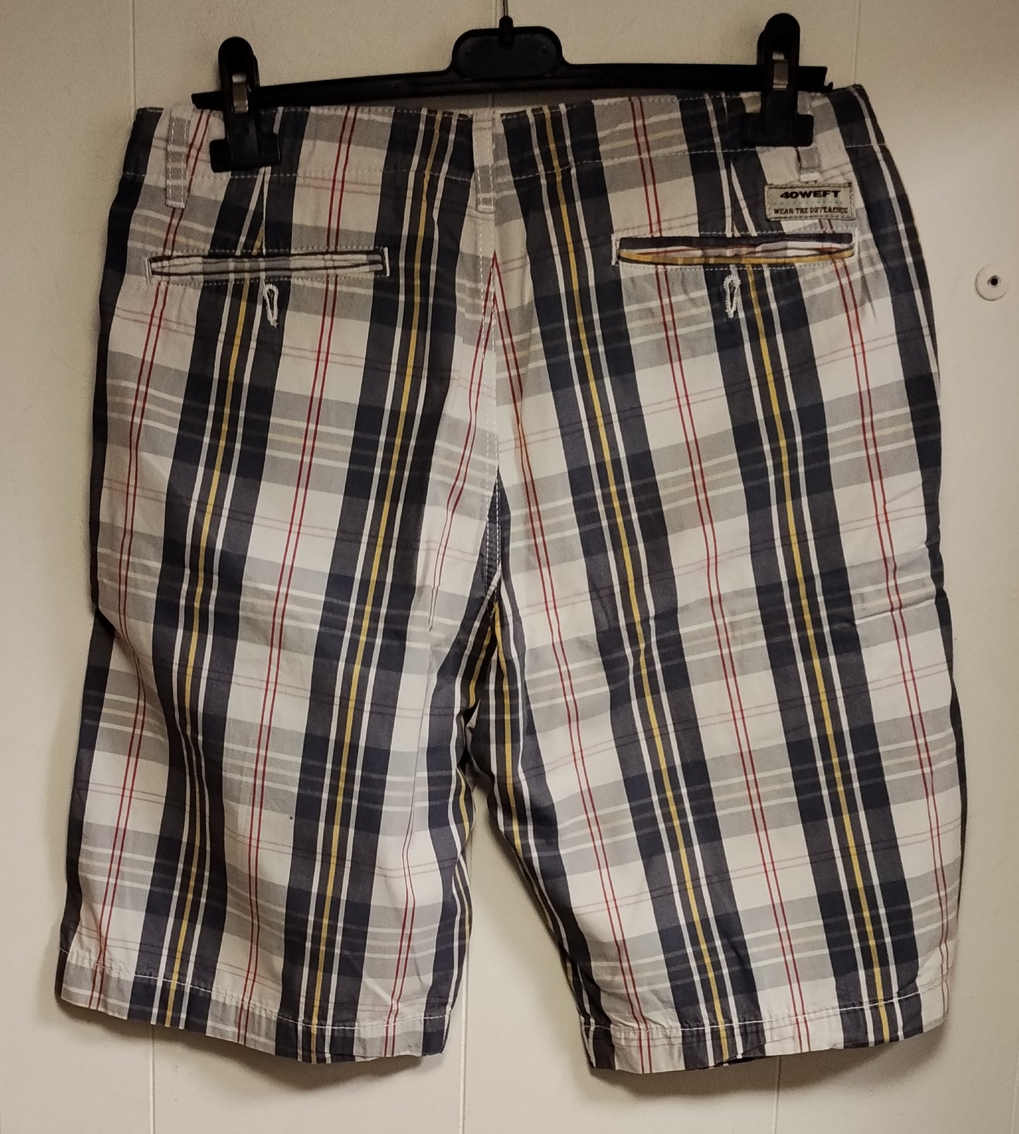 Bermuda Uomo 40WEFT Taglia 48 Fantasia Check Cotone Estivi