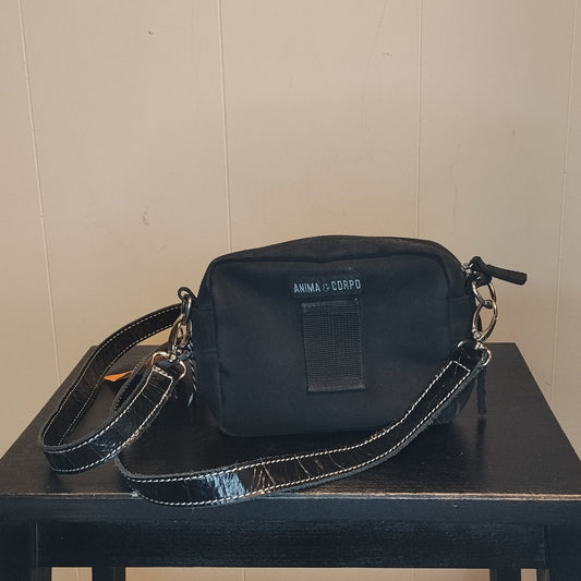 Borsa Tracolla Donna Anima & Corpo Nera Compatta Multi Tasche