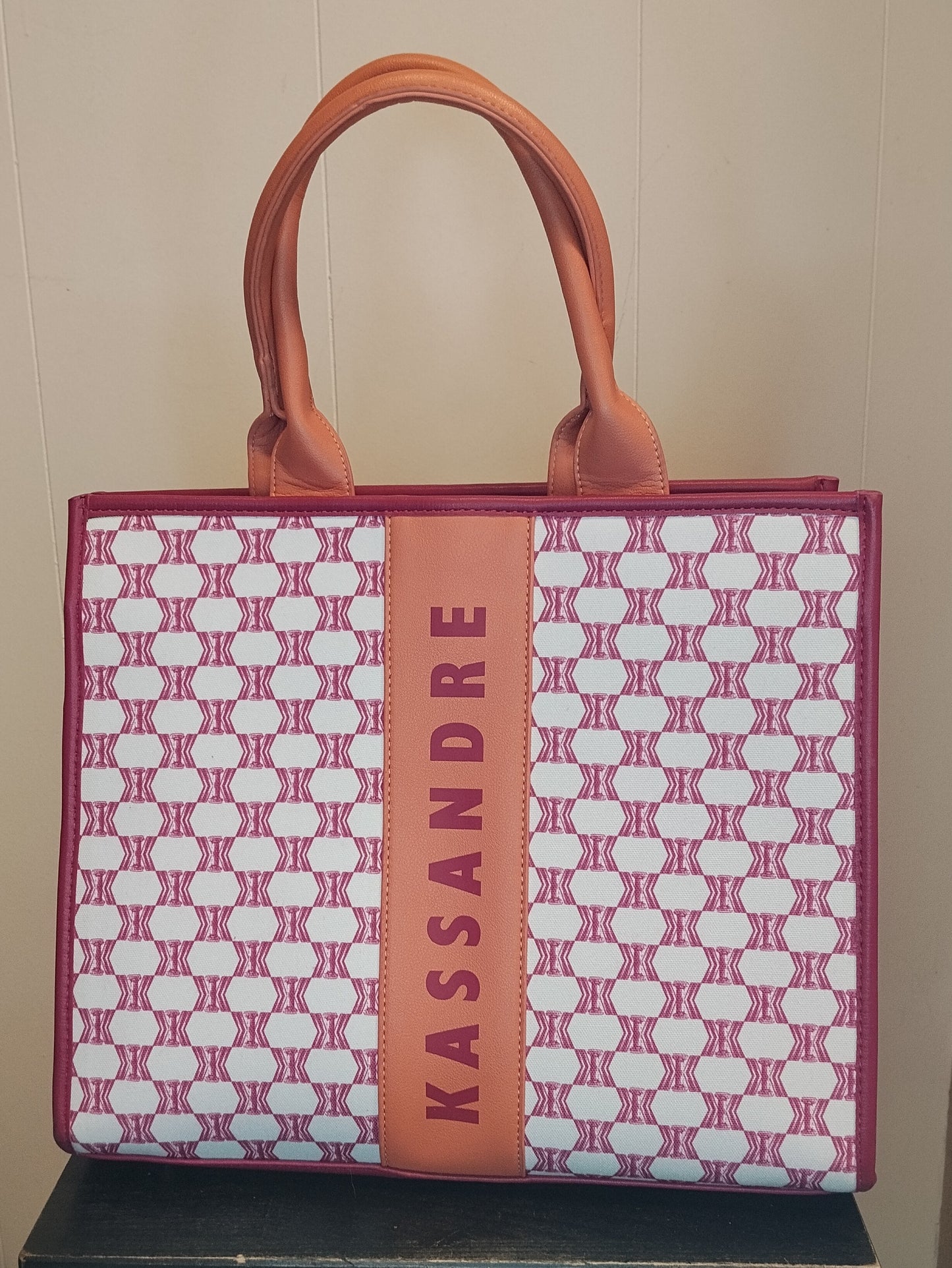 Borsa Donna Kassandre Rosa Fantasia Logo Nuova con Cartellino