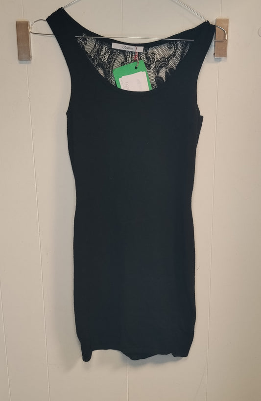 Abito Relish Donna Taglia S Nero Elegante con Pizzo e Applicazioni Brillantini