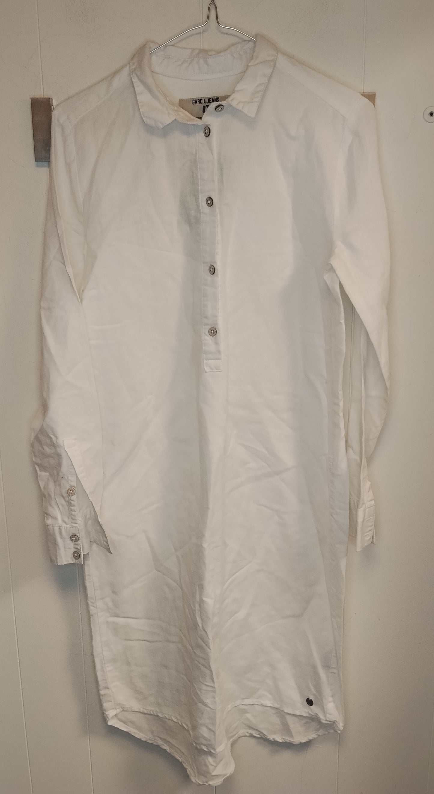 Abito Chemisier Garcia Jeans Donna Taglia S Bianco Casual Minimal