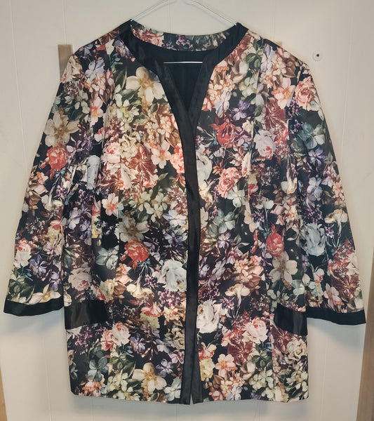 Kimono Giacca Donna Taglia XL Fantasia Floreale Elegante Casual Chic