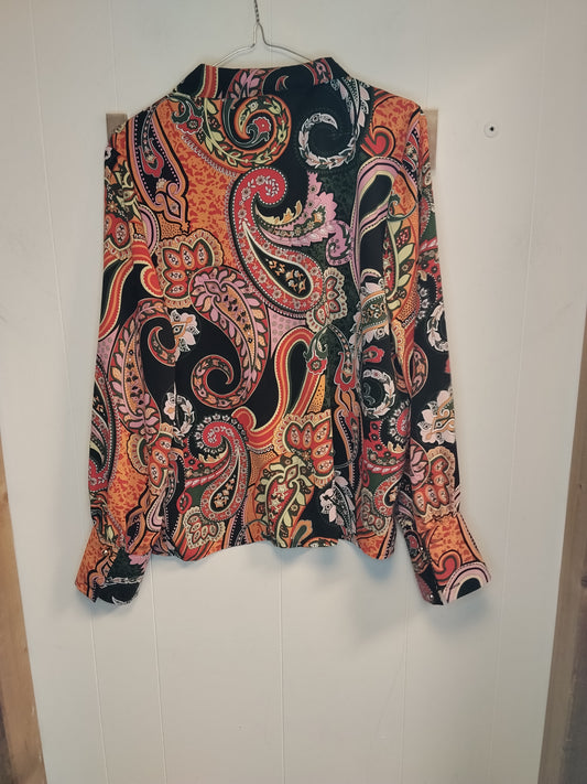 Camicia Droimp Donna Taglia XL Fantasia Paisley Multicolor Elegante