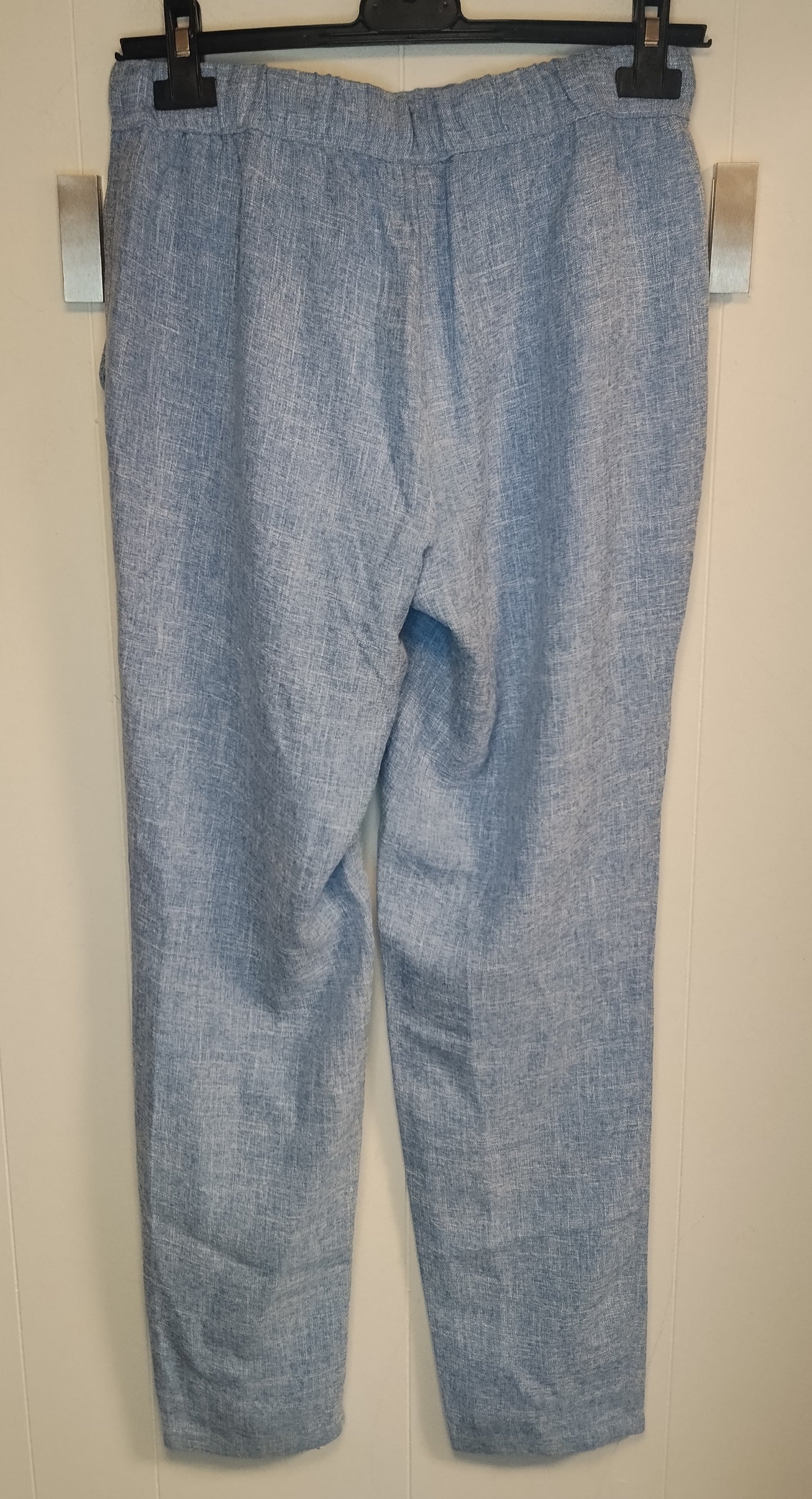Pantaloni Donna Vero Moda Taglia S Azzurro Chiaro Effetto Lino Casual