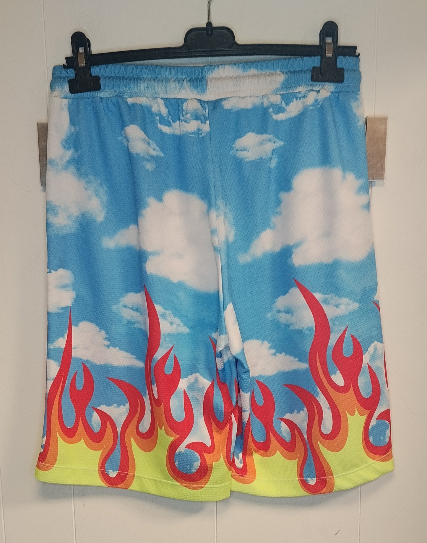 Pantaloncini Uomo Pyrex Taglia M Fantasia Flames Streetwear