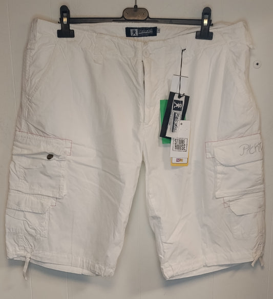 Bermuda Uomo Pick Wick Taglia 54 Bianchi Cargo Nuovi