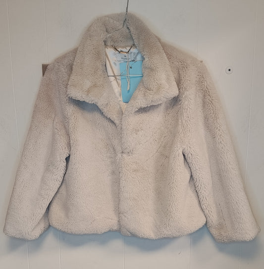 Pelliccia Ecologica Donna Motivi Beige Morbida Taglia 42