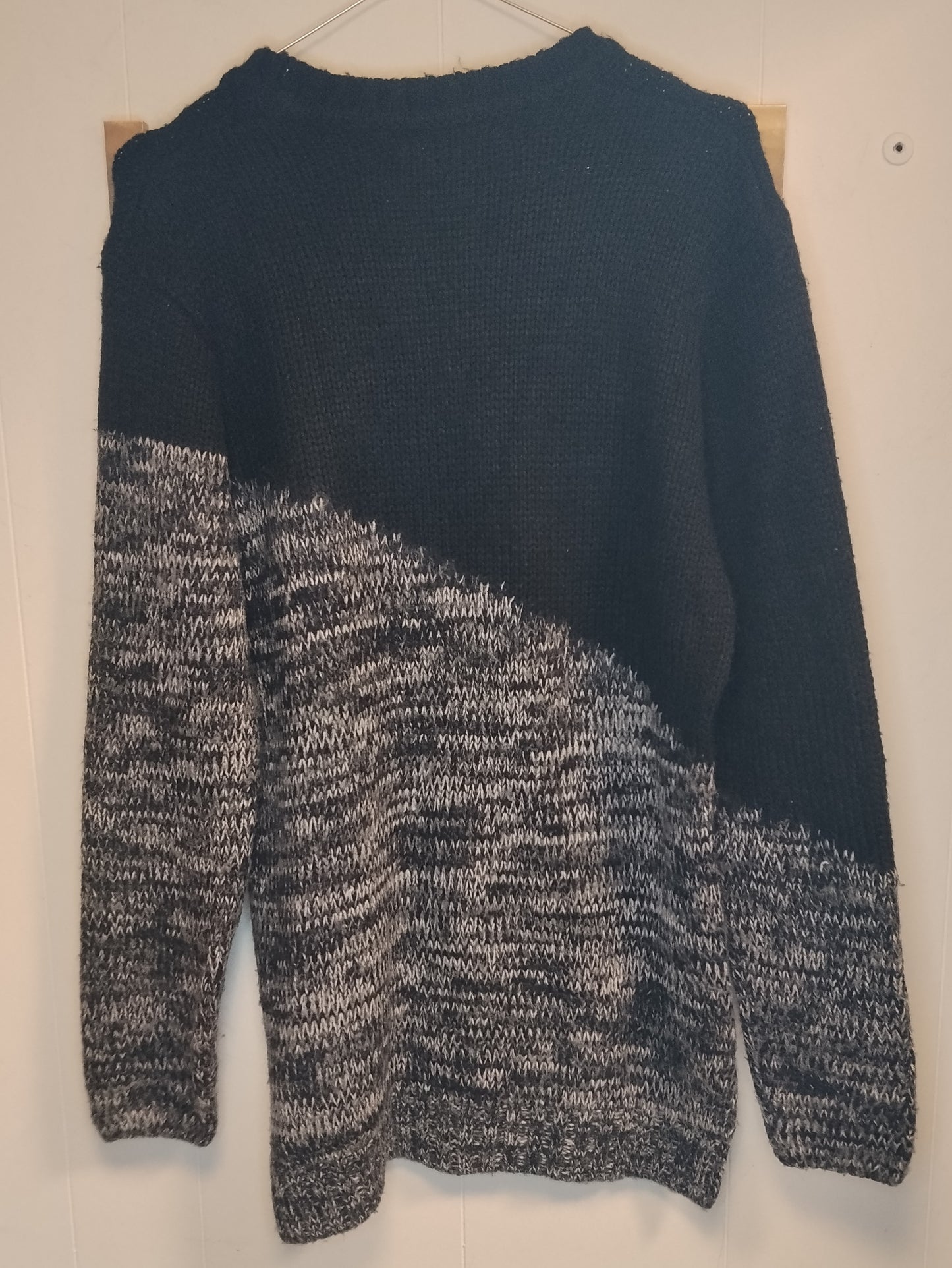 Maglione Donna Piazza Italia Nero e Grigio Mélange Taglia S