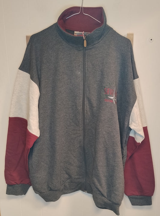 Felpa Uomo Campagnolo Grigia Zip Intera Multicolor Taglia XL