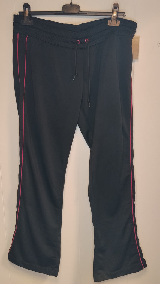 Pantaloni Tuta Donna Nike Neri Banda Rosa Sportivi Taglia L