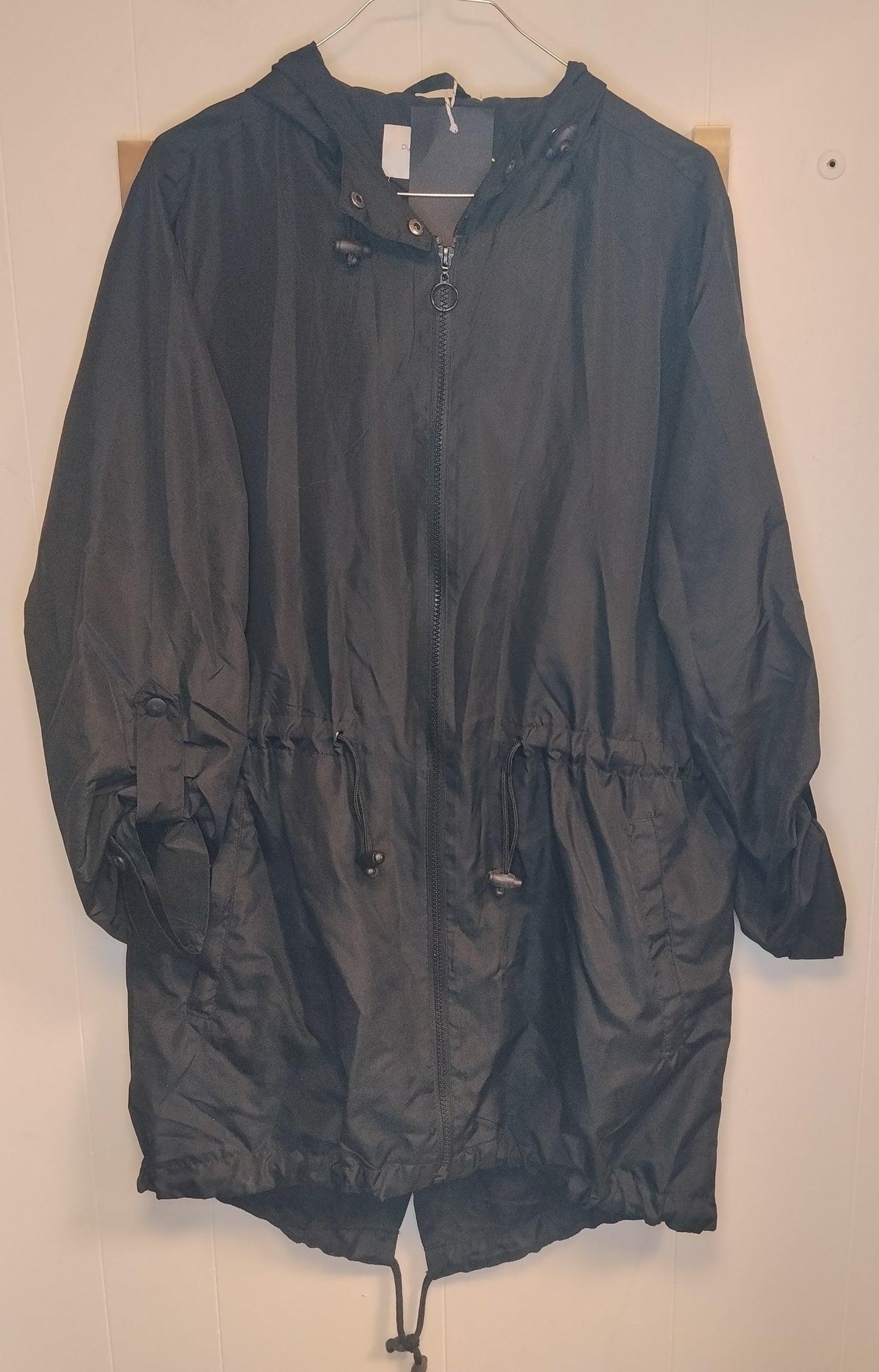 Parka Donna Piazza Italia Nero Leggero con Cappuccio Taglia XL