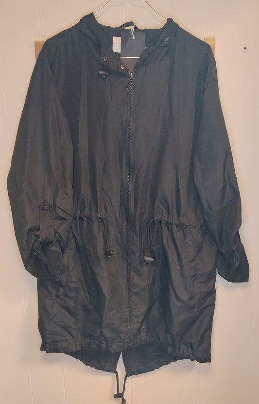 Parka Donna Piazza Italia Nero Leggero con Cappuccio Taglia XL