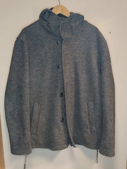 Giacca Uomo WPM Brand Grigia con Collo Alto Taglia XXXL