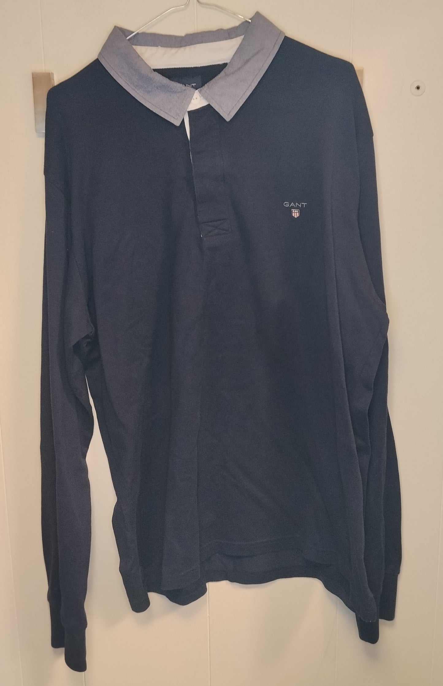 Polo Uomo Gant Blu Manica Lunga Taglia XXL