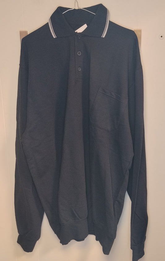 Polo Uomo Roby Basic Blu Manica Lunga Taglia 4XL Nuova con Cartellino