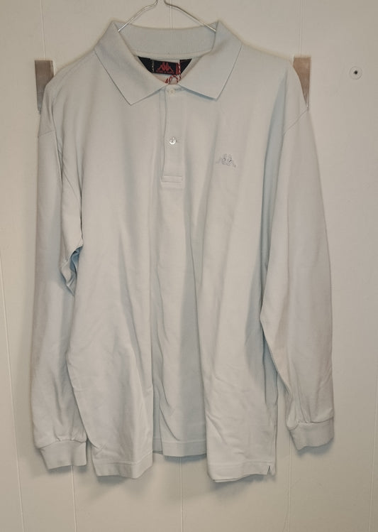 Polo Uomo Kappa Bianca Manica Lunga Taglia L Casual Sportiva