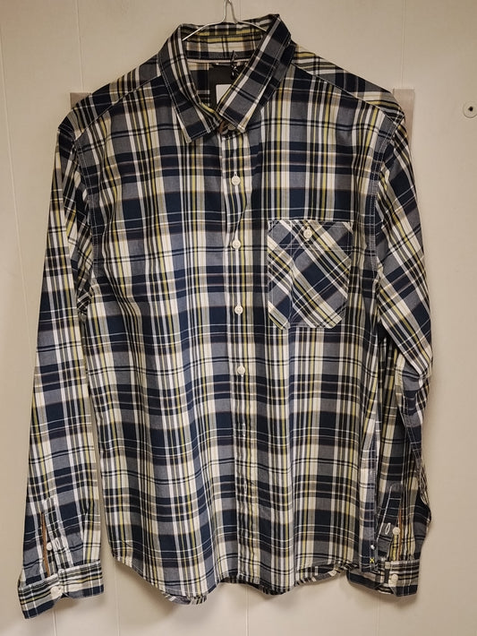 Camicia Uomo LS&Co Taglia M Quadri Blu Bianco Casual