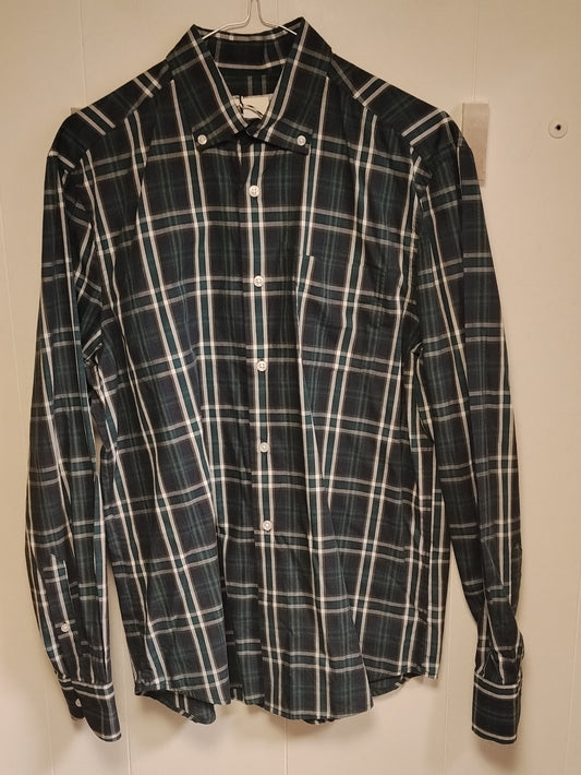 Camicia Uomo Hart & Bros Taglia M Quadri Blu Verde Slim Casual