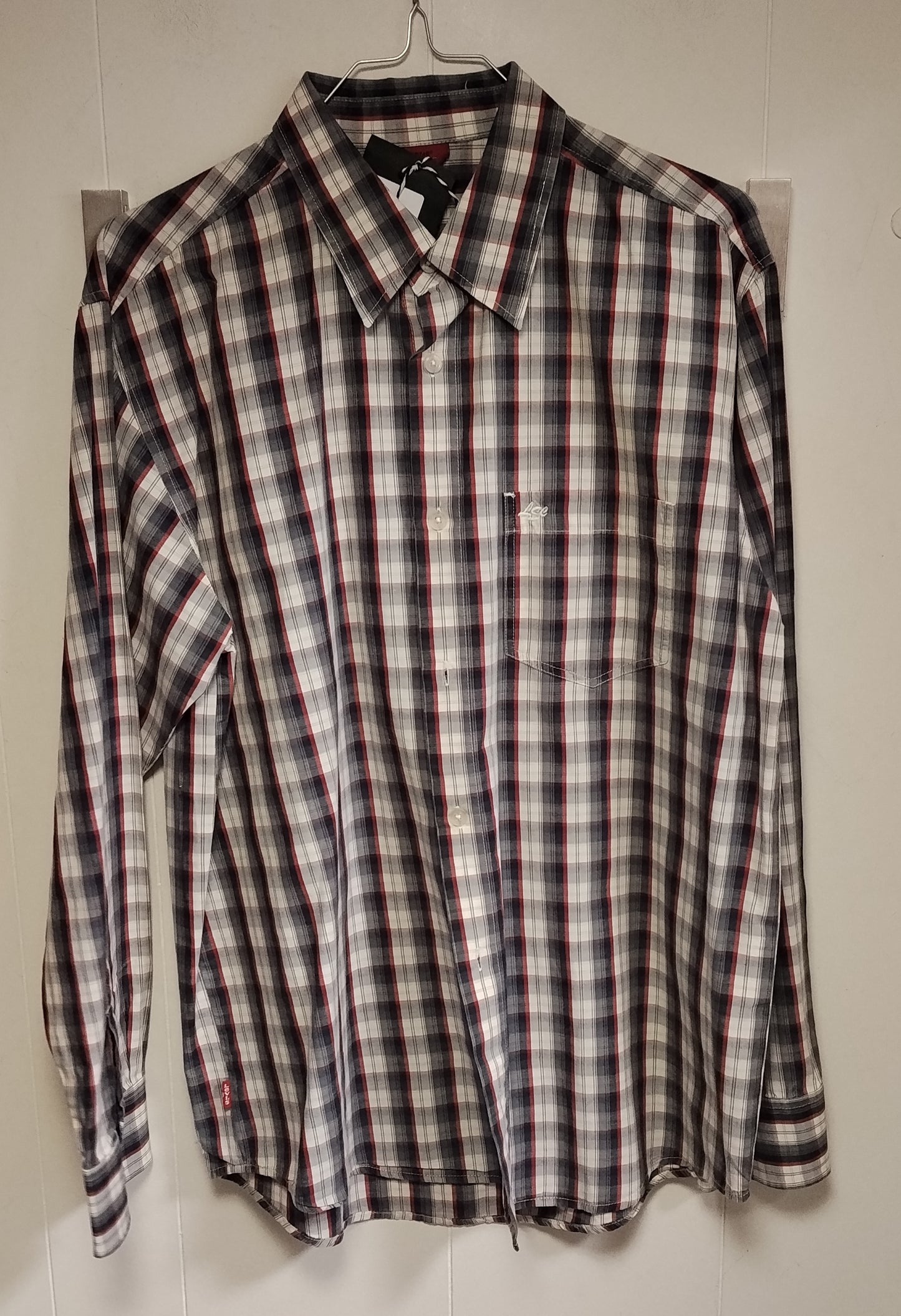 Camicia Uomo Levi's Taglia M Quadri Blu Rosso Casual Vintage
