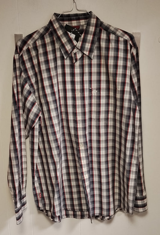 Camicia Uomo Levi's Taglia M Quadri Blu Rosso Casual Vintage
