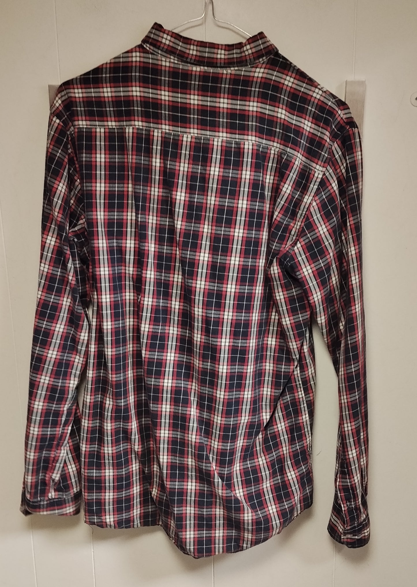 Camicia Uomo Conbipel Taglia L Slim Fit Quadri Blu Rosso Casual