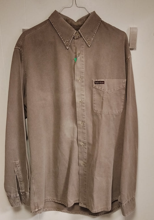 Camicia Uomo Marlboro Classics Taglia L Beige Casual Vintage