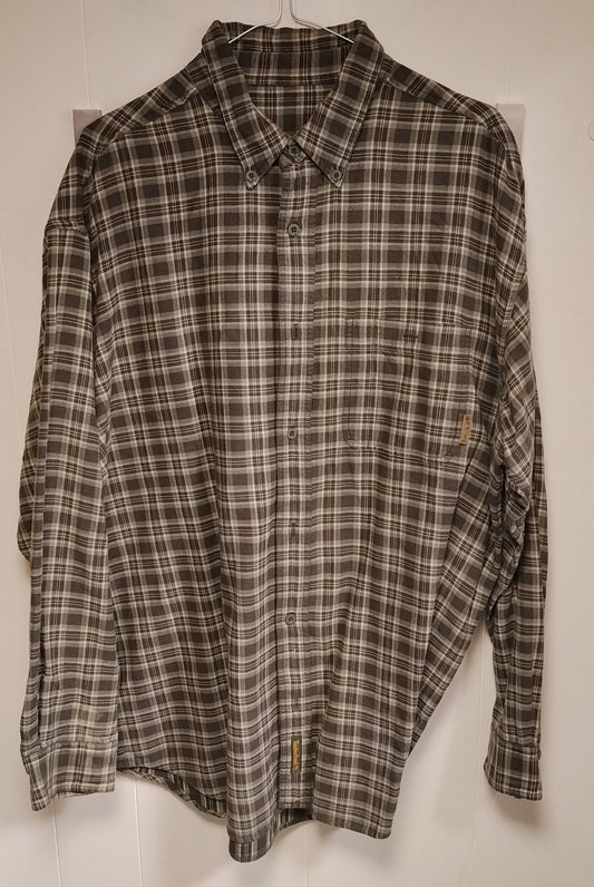 Camicia Uomo Timberland Taglia L Quadri Marrone Casual Outdoor