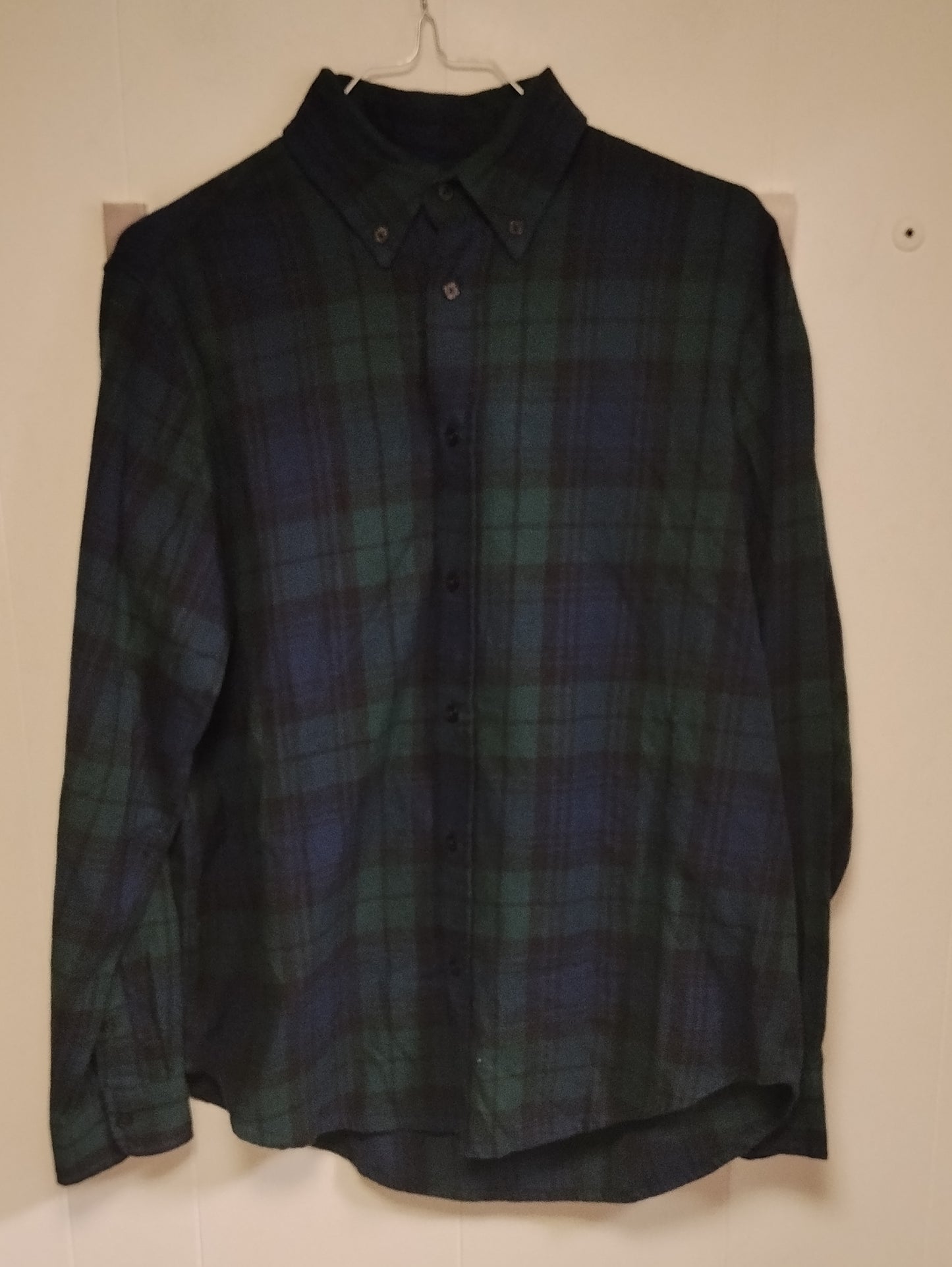 Camicia Uomo OVS Taglia S Quadri Blu Verde Casual Flanella