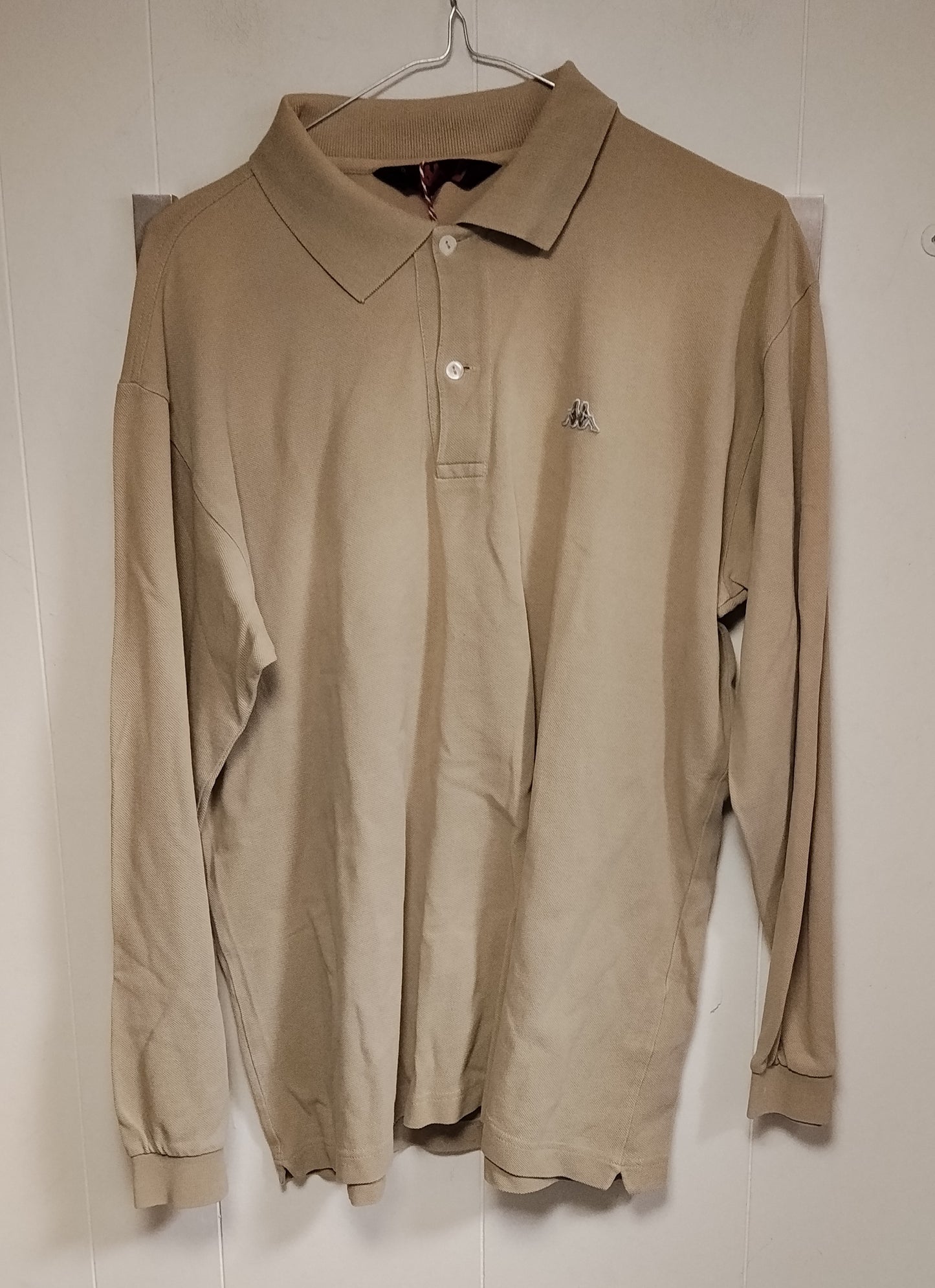 Polo Uomo Kappa Taglia L Beige a Maniche Lunghe