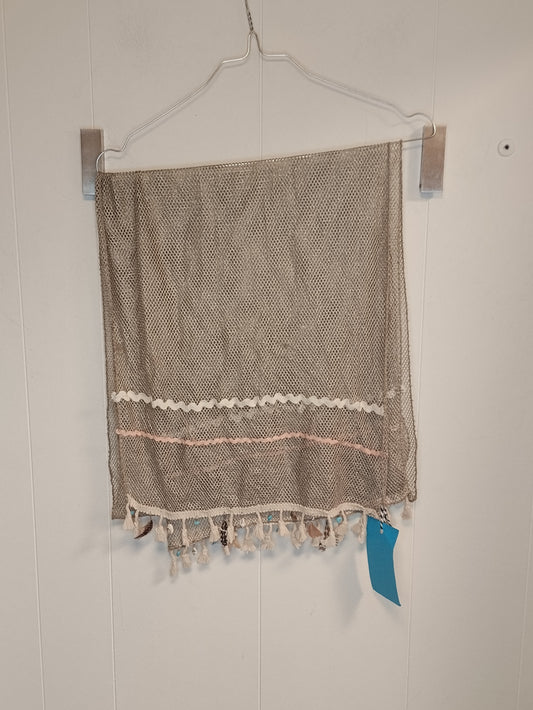 Pareo Donna Senza Marca Beige con Frange 168x40 cm