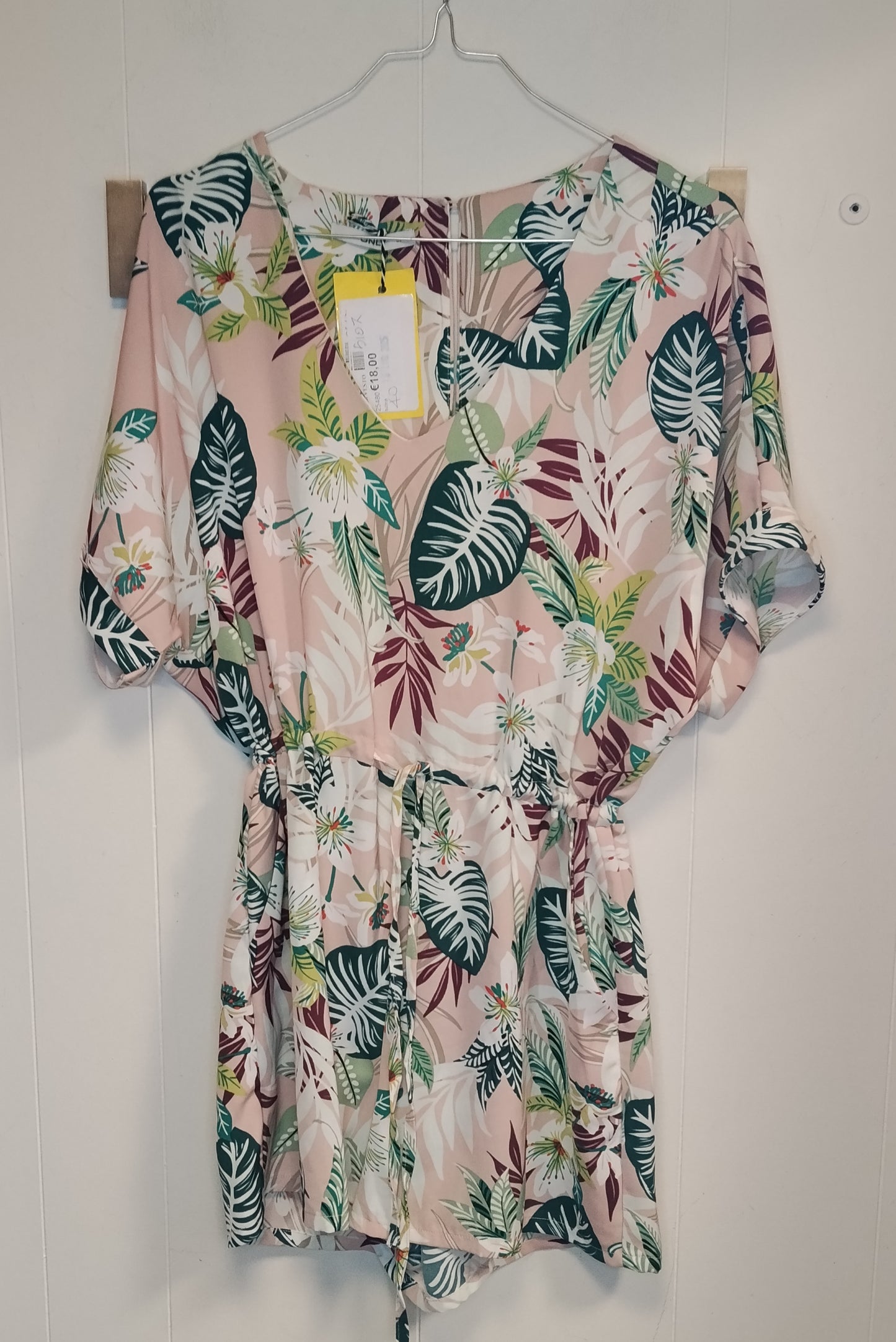 Abito Donna Only Taglia 40 Fantasia Tropicale